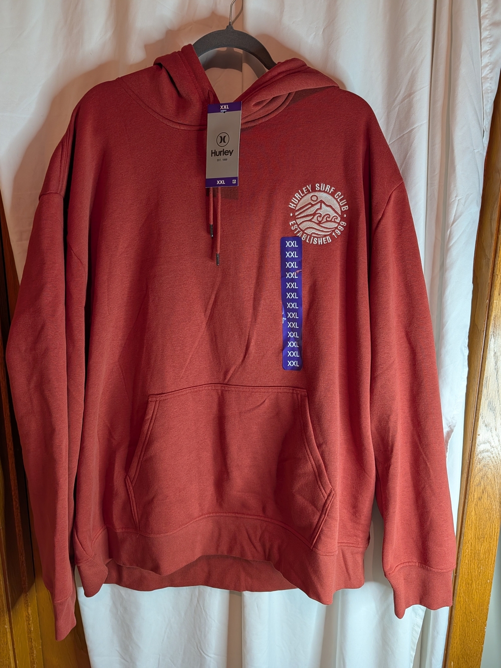 Hurley Surf Club Graphic Hoodie Men's XXL Red NWT